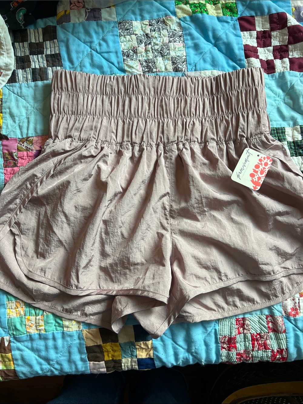 Free People Free Movement High-Waist Smocked Waistband Women's Shorts